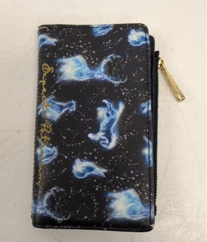 Harry Potter Loungefly Zip-Around Wallet Black Blue Starry Print