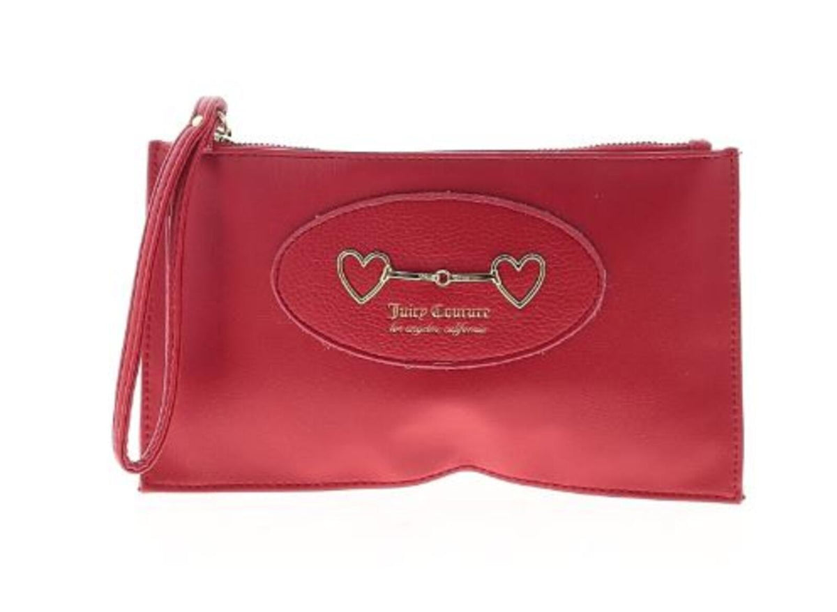 Juicy Couture Red Wristlet Clutch Zip Pouch