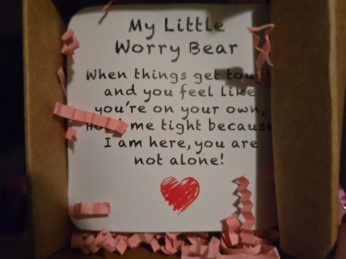 My Little Worry Bear Plush Gift Box Comfort Token