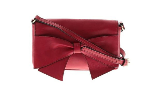 Kate Spade Montrose Avenue Aster Red Leather Bow Crossbody Bag Purse