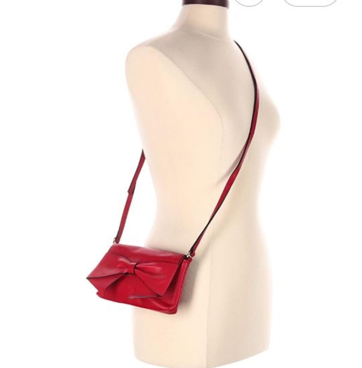 Kate Spade Montrose Avenue Aster Red Leather Bow Crossbody Bag Purse
