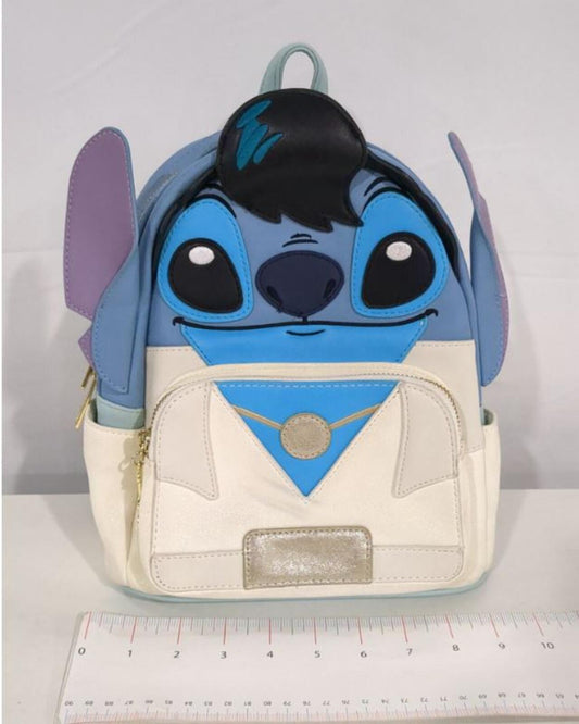 Disney Stitch Character as Elvis Mini Backpack Blue Cream Loungefly